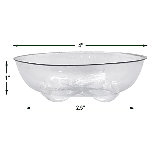 Arcadia Garden Products PS15 4" Heavy Duty Clear Plastic Saucer (Pack of 5), 4", Transparent - size: 4"