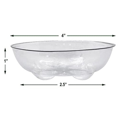 Arcadia Garden Products PS15 4" Heavy Duty Clear Plastic Saucer (Pack of 5), 4", Transparent - size: 4"