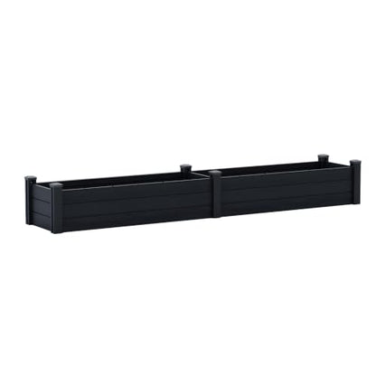 Kozyard 98.9" L x 18.4" W Raised Garden Bed Kit, Outdoor Planter Box - color: Gray