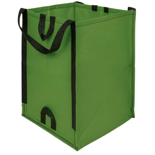 DURASACK Heavy Duty Home and Yard Bags 48-Gallon Reusable Self-Standing Lawn and Leaf Bags Garbage Can with Reinforced Handles, Moss Green, 3 Pack - color: Moss Green