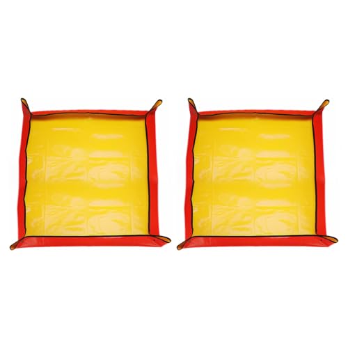 HARFINGTON 2Pcs Repotting Mat 39.4"x39.4" PE Cloth Waterproof Plant - color: Yellow, size: 39.4" x 39.4"