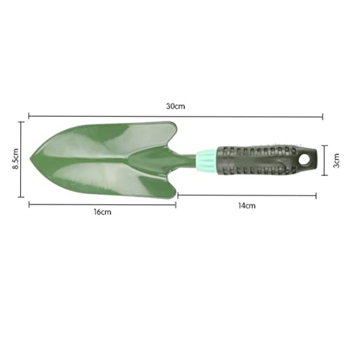 Garden Tool Shovel for Digging Gardening Trowel for Lawn Planting Alloy Spade Plastic Handle Anti Slippery - color: Green Long Handle