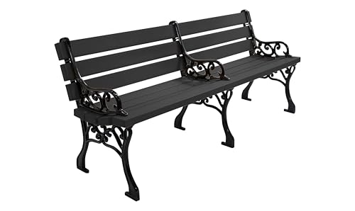 Georgetown Bench – 6 Ft – Black - color: Black