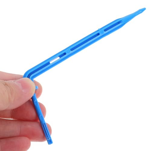 GANAZONO Drip Emitters Emitters Drip Emitter Stakes 100PCS Angled Plastic Irrigation Support Stakes Drip Tubing Hold Stakes for Gardening Patio Lawn Vegetable Fruit - size: 10X4cm