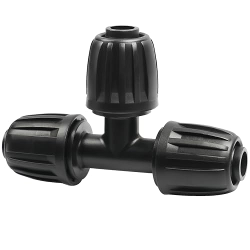 13 Pcs 1/2 Inch Drip Irrigation Tee Fittings, Drip Line Lock Nut Barbed Tee Connectors For 1/2 Inch Drip Tubing (0.60"-0.65" OD) Garden Irrigation System Anti-drop Connection Parts - size: 1/2 inch Tee