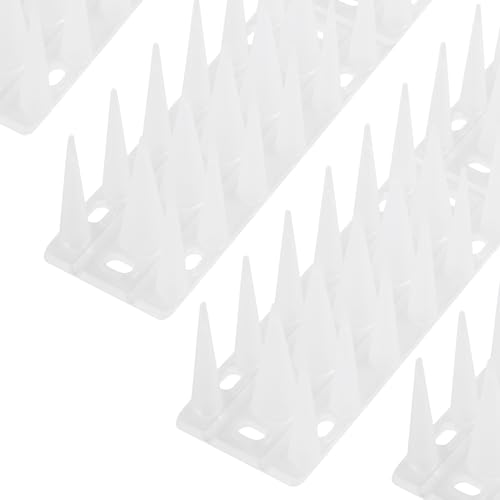 OFFO Bird Spikes for Pigeon Woodpecker Crow, Outdoor Use for Balcony Patio Window, Easy to Install, Frosted White, Covers 8.3 Feet(2.5m) - color: Frosted White