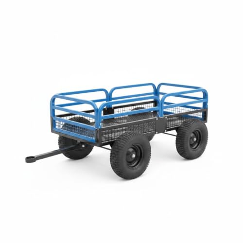1500 Lb Heavy Duty ATV/UTV Dump Trailer, 1500 Lbs ATV UTV Trailer,Garden Dump Wagon,Pull-Behind Lawn Mower Cart & Garden Dump Wagon, Towable Utility Trailer for ATV, UTV, Lawn Tractor & Mower - size: Blue 1500LBS