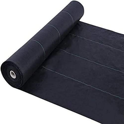 Agfabric 6.5x50ft Landscape Ground Cover Heavy PP Woven Weed Barrier,Soil Erosion Control and UV stabilized, Plastic Mulch Weed Block - size: 6.5 x 50ft