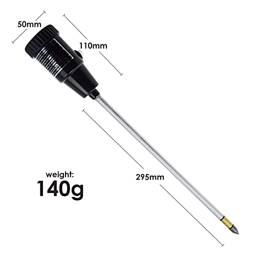 Soil PH Meter, Soil Moisture Sensor Meter, Soil PH Tester Gardening Tool Kits for Plant, Tree, Soil Tester for Moisture Great for Garden, Lawn, Farm, Indoor & Outdoor Use 295mm Long