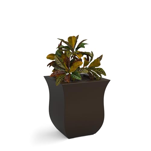Mayne 5873-ES Polyethylene Planter, Espresso 16x16 - color: Espresso