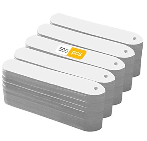 500 Pcs Plant Tags Waterproof 4 x 0.8 Inch, Plant Labels Garden Nursery Labels Plastic Pot Labels White,Box of 500