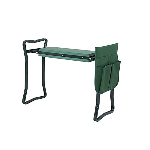 LABLT Garden Kneeler Seat Stool Bench Portable Folding Stool EVA Foam Pad with Tool Bag Pouch