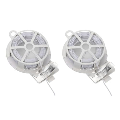 HARFINGTON 2pcs Twist Tie with Cutter 65.6FT (20m) Garden Plant Ties Wire - color: White, size: 65.6FT