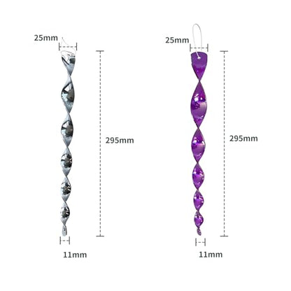 12Pcs Woodpecker Deterrent for House, Wind Driven Rotation Bird Scare Rods, Silver Bird Reflectors to Keep Birds, Woodpeckers, Pigeons Away from House, Outdoor Garden, Patio and Yard - color: 12pcs Silver