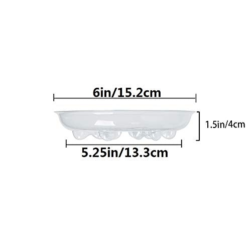 Idyllize 5 Pieces of 6 Inch Clear Thick Plastic Heavy Duty Sturdy Plant Saucer Drip Trays for pots (6'') - size: 6"