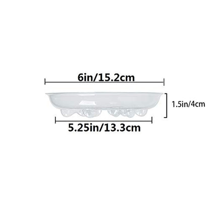 Idyllize 15 Pack Assorted Sizes 6 8 10 Inch Clear Thick Plastic Heavy Duty Sturdy Plant Saucer Drip Trays for pots, 5 Pieces of Each Size (Assorted Sizes 6'', 8'', 10'') - style: Heavy Duty