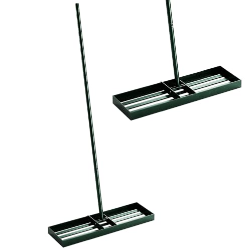 Outsunny Lawn Leveling Rake, 36" x 10" Heavy Duty with 66.5" Handle - size: 36" x 10"