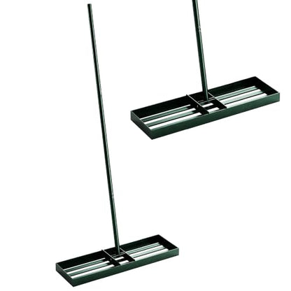 Outsunny Lawn Leveling Rake, 36" x 10" Heavy Duty with 66.5" Handle - size: 36" x 10"
