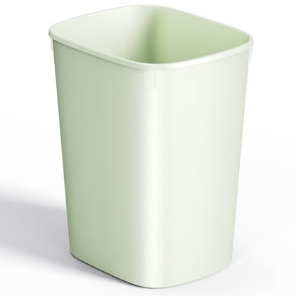 CEROELDA Bathroom Trash Can, 10L/2.6 Gal Small Garbage Can, Slim Plastic Waste Basket for Toilet, Office, Bedroom(Green) - color: 1 Pack-No Lid-Green