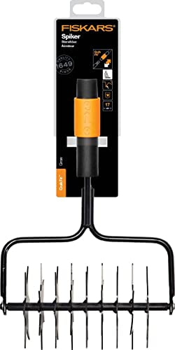 Fiskars Star Tiller, Tool Head, Width: 17 cm, Steel, Black/Orange, QuikFit, 1000689 - style: Spiker