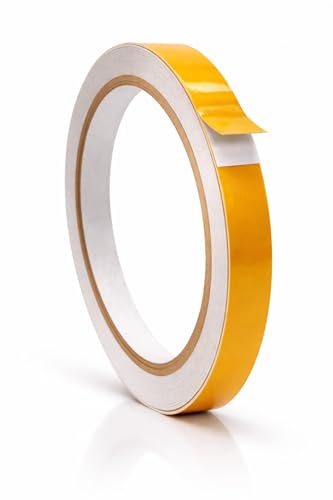 WOD Engineering Grade Retro Reflective Tape Yellow, 1/2 inch Wide x 30 ft. Outdoor Waterproof Safety Reflector for Autos, Bikes, Camper, RV, Boat Striping, and Traffic Signage Marking - color: Yellow, size: 1/2 Inch