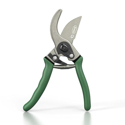 Scotts 2-Piece Pruning Tool Set – Includes 8 in. Bypass Pruning Shears for Live Plants and Soft Stems, and 7.5 in. Folding Saw for Cutting Thick Branches - style: Bypass Pruner & Folding Saw Set