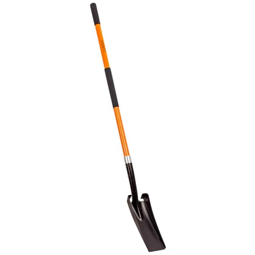 VNIMTI Trench Shovel for Clean Trenches, 4-Inch Trenching Shovel with Fiberglass Handle, 58 Inches