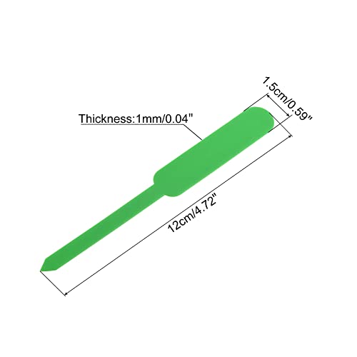 PATIKIL Plant Labels, 200Pcs PP Rectangle Marker Tags for Outdoor Indoor Garden, Green - color: Green
