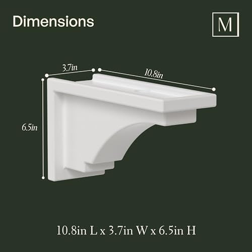 Mayne Inc Fairfield Decorative Brackets, White, 2 Count (Pack of 1) - color: White