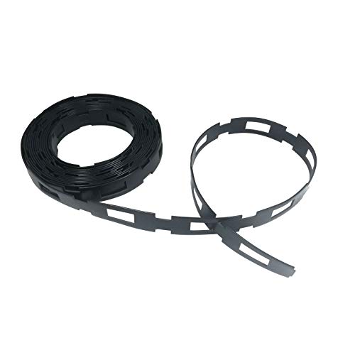 One Stop Outdoor Lock Link - (100' Feet 1/2" Wide) Strong Flexible Plastic Chain Locking Strap - Cable, Plant & Tree Ties for Staking - Premium Reusable Tree Support Straps - size: 1/2" INCH