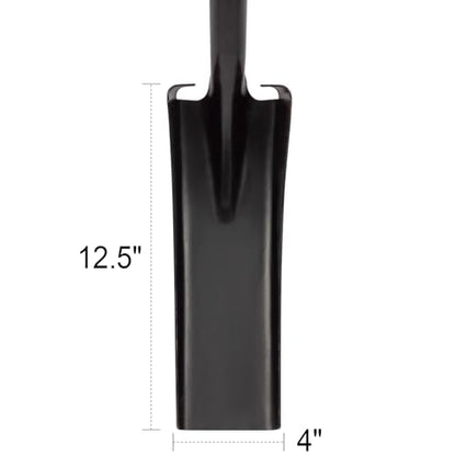VNIMTI Trench Shovel for Clean Trenches, 4-Inch Trenching Shovel with Fiberglass Handle, 58 Inches