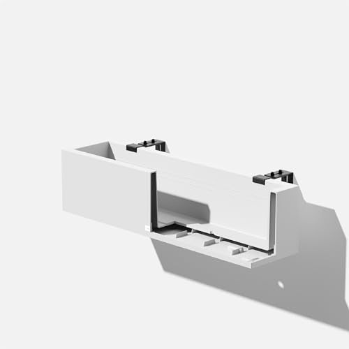 Veradek Block Series Railing Planter - Outdoor Window Box with Bracket - color: White