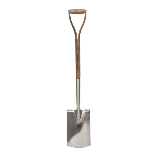 Spear & Jackson Digging Spade, Traditional Stainless Range Garden Tool, Treaded Stainless Steel Head and Ash Wood Handle for Efficient Soil Digging - style: Digging Spade