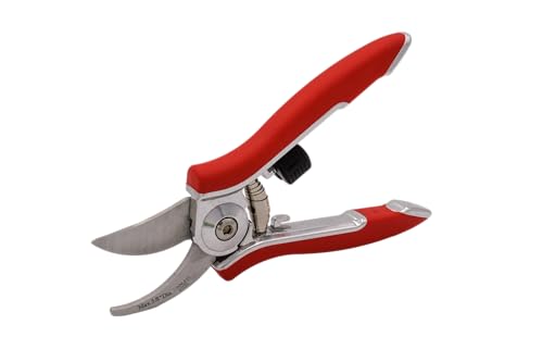 Dramm ColorPoint Stainless Steel Compact Garden Pruning Shears, Hand Pruner, Garden Clippers, with Heavy Duty Blade and Easy grip Handle, Red - color: Red, style: Classic