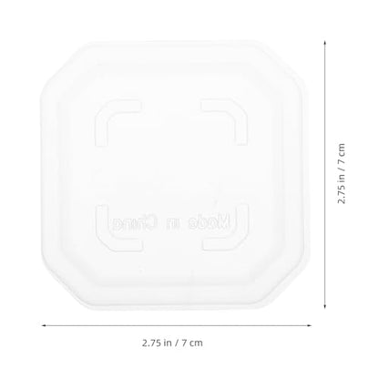 SUPVOX 30pcs Square Plant Saucers for Indoor Outdoor Use, 3-inch Thick Plastic Water Trays with Semi- Design, Flower Pot Drip Trays Suitable for Small Planters and Succulents