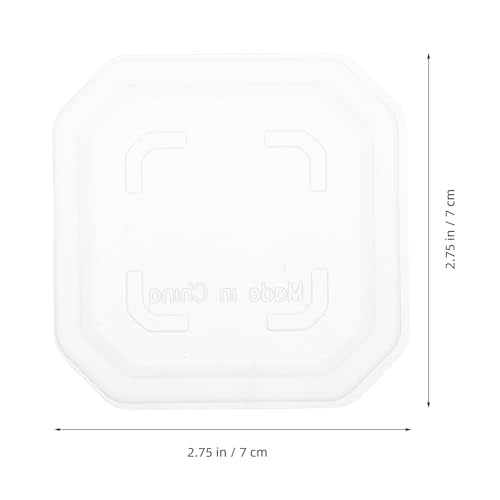 SUPVOX 30pcs Square Plant Saucers for Indoor Outdoor Use, 3-inch Thick Plastic Water Trays with Semi- Design, Flower Pot Drip Trays Suitable for Small Planters and Succulents