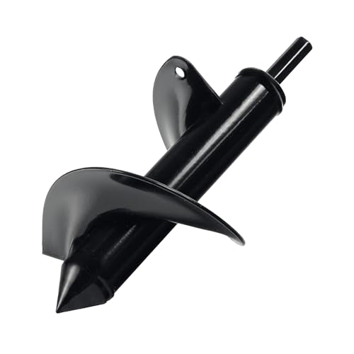 Auger Drill Bit for Planting 3 x 7 Inch, Garden Auger Spiral Drill Bit Bulb Planter Tool Drill Auger for Planting Bulb, Bedding Plant, Post or Umbrella Hole Digger for 3/8" Hex Drive Drill - size: 3" x 7"-Black