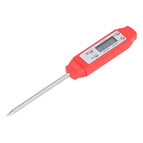Digital Food Thermometer, Digital Food Thermometer Automatic Calibration Pen High Accuracy Electronic Pocket Thermometer Yellow for Home Use, Multifunctional Accessory (Red) - color: Red
