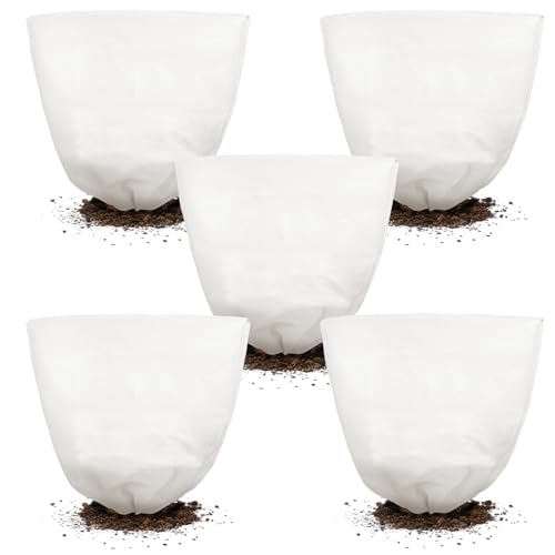 NNG 3PCS Winter Plant Covers Freeze Protection 39.4x39.4Inch Frost Blanket Shrub Covers with Drawstring Plant Protector Shrub Jacket Winter Tree Cover for Outdoor Plants, Shrub Potted Plants