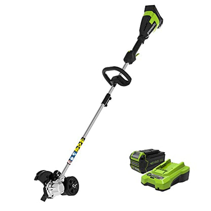 Greenworks 40V 8 in Cordless Electric Lawn Edger, 4.0 Ah Battery, Charger - size: 8" (Battery Included)
