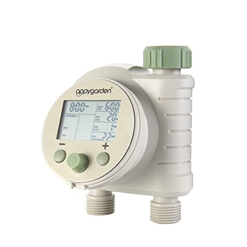Appy Garden Edge 2 Plus Programmable Automatic Sprinkler Hose Faucet Timer (Double Port)