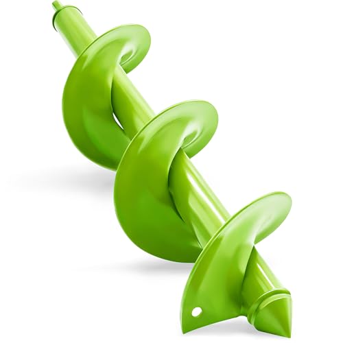 Auger Drill Bit for Planting - 3.5"X16" Heavy-Duty Garden Auger Spiral Drill Bit - Bulb Planter Tool & Auger Post Hole Digger - 3/8" Hex Drive Drill - size: 3.5"x16"(Green)