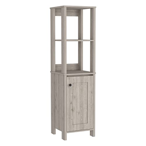 Patio Storage Outdoor Cabinet - color: Grey - 15.70 X 15.70 X 59.30 Inch