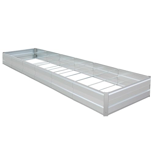 Galvanized Raised Garden Bed Kit, 16x3x1FT Metal Raised Garden Beds for Vegetables - size: 16*3*1FT