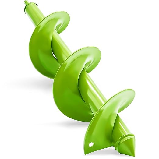 3.5"x16" Green Garden Auger Drill Bit for Planting, Post Hole Digger - color: Green, size: 3.5"x16"