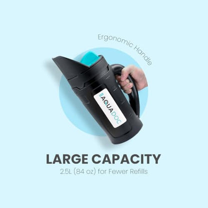 AquaDoc Handheld Seed Spreader for Lawns, Fertilizer, Snow Salt - 2.5L