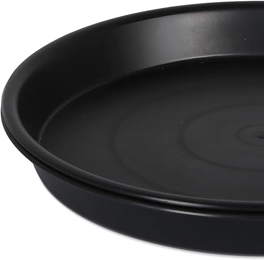4Pack 12Inch Plastic Drip Trays Plant Saucers for Indoors Outdoor Plant, Thick Heavy Durable Sturdy Flower Pot Trays for Pots Planter, Black… - size: 4pack 12inch