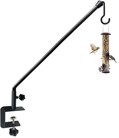 38 Inch Extended Reach Deck Hook Hanger for Railing, Heavy Duty Outdoor Plant Hook Holder for Hanging Bird Feeder Flower Basket Planter or Lanterns, 1 Pack - size: 38 Inch 1 Pack