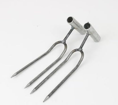 CEEHHXI，2-Pack 2-Prong Hand Cultivator Fork ，Small Garden Fork 2 Prong Garden Fork Steel Garden Hand Rake for Loosening Soil, Weeding, Tilling & Aerating