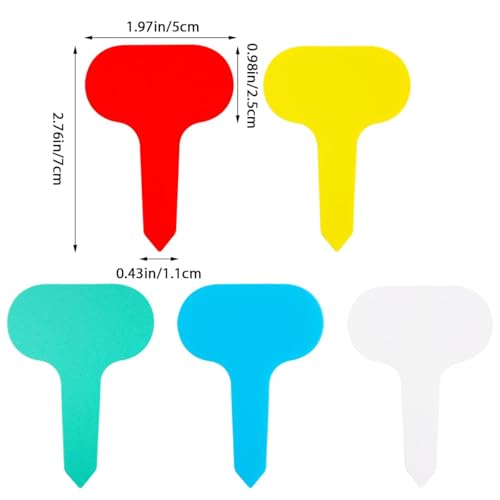 150 Pcs Plastic Plant Labels, T-Type Garden Markers Outdoor Waterproof Garden Plant Tags for Seed Potted Herb Flower Vegetable, 5 * 7cm